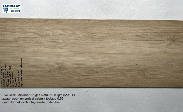66m2 Pvc click Brugge 6mm dik met integreerde ondervloer = €1295 - Afbeelding 5