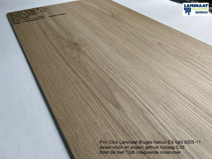 66m2 Pvc click Brugge 6mm dik met integreerde ondervloer = €1295 - Afbeelding 6