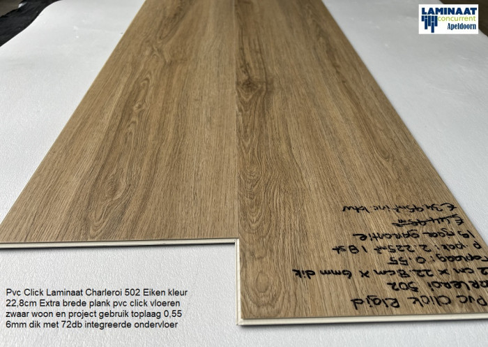 60m2 Pvc click Charleroi 6mm dik met integreerde ondervloer = €1197 - Afbeelding 3