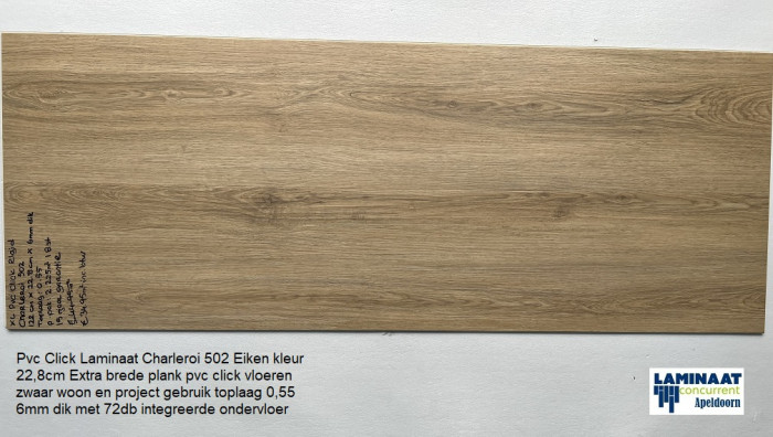 60m2 Pvc click Charleroi 6mm dik met integreerde ondervloer = €1197 - Afbeelding 4