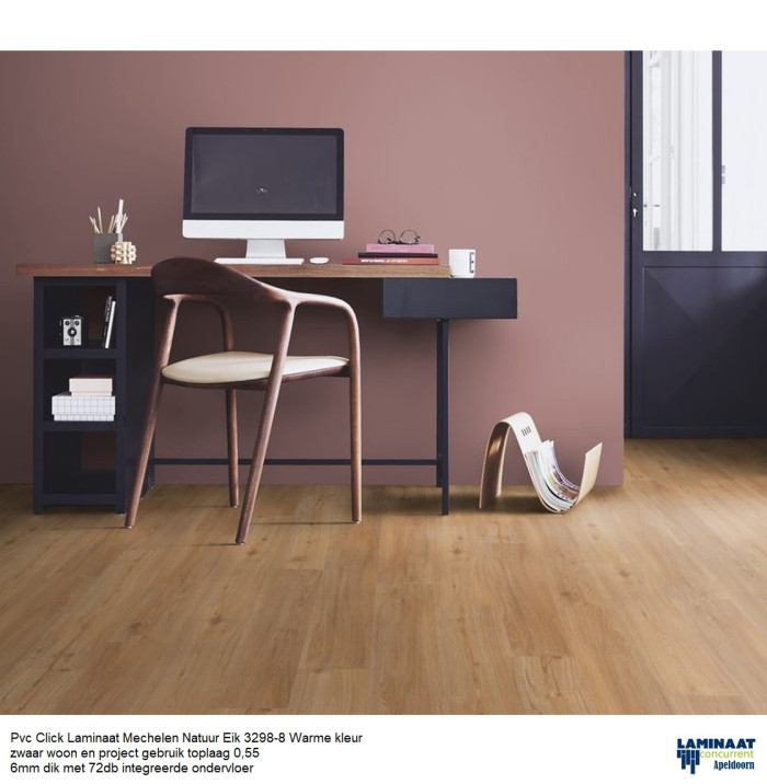 44,50m2 Pvc click Mechelen 6mm dik met integreerde ondervloer = €890 - Afbeelding 3