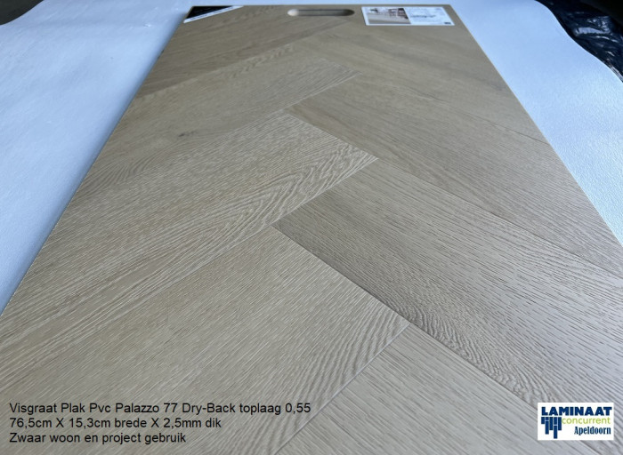 Visgraat XL Pvc click Palazzo 77 Toplaag 0,55 7mm dik - Afbeelding 3