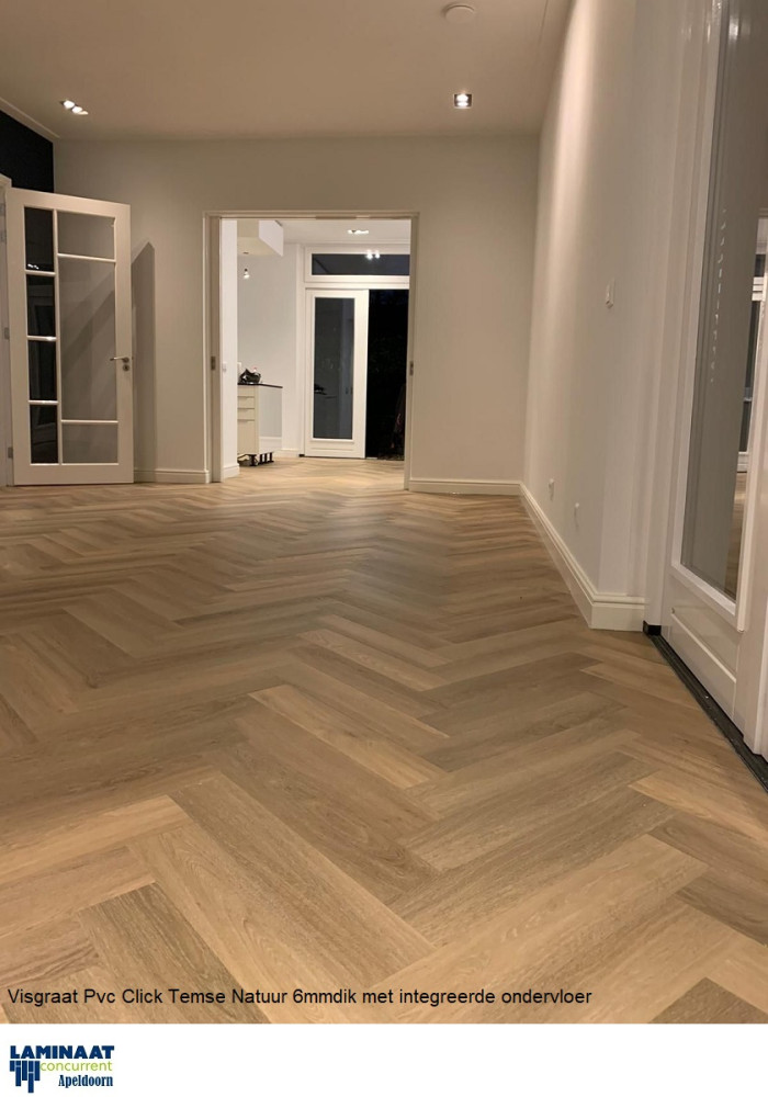 Visgraat Pvc click Temse Eik met integreerde ondervloer €23,95m2