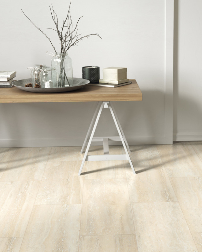 Waterbestendig Visio Grande tegel laminaat Travertin Beige €14,95m2 - Afbeelding 2
