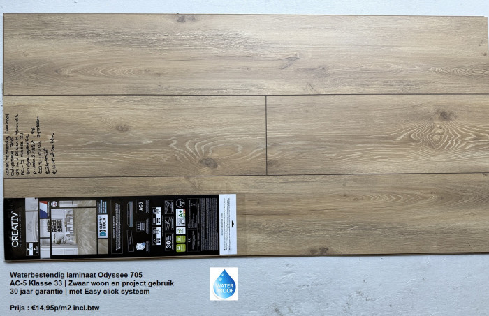 Waterbestendig laminaat Odyssee Oak 705 €14,95p/m2 - Afbeelding 2
