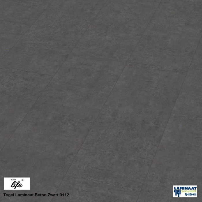 King Bridge Tegel Laminaat Beton Zwart 9112