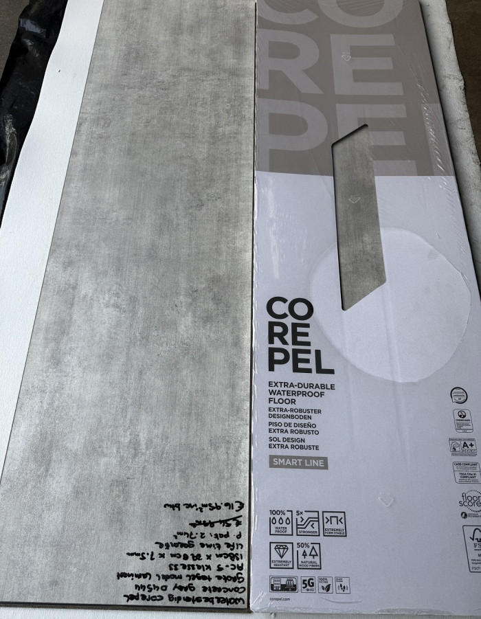 Corepel Waterbestendig Tegel Laminaat Concrete Grey D4544 - Afbeelding 5