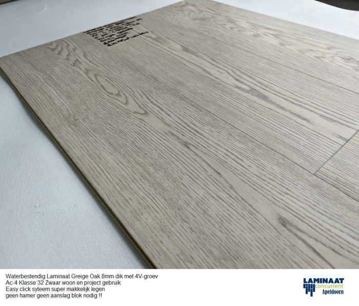 51,07m2 Waterbestendige Laminaat Greige Eik 32pak = €595 - Afbeelding 2
