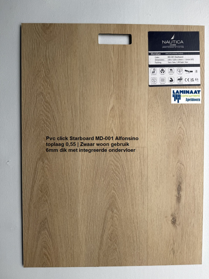Pvc click Starboard Oak met integreerde ondervloer €25,95m2 - Afbeelding 3