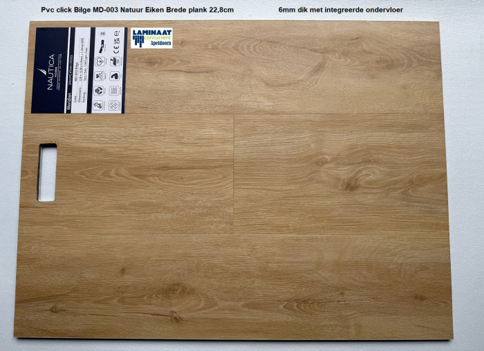 Pvc click Bilge Oak 6mm met integreerde ondervloer €25,95m2 - Afbeelding 2