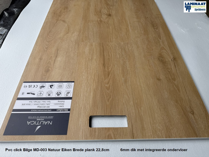 Pvc click Bilge Oak 6mm met integreerde ondervloer €25,95m2 - Afbeelding 3