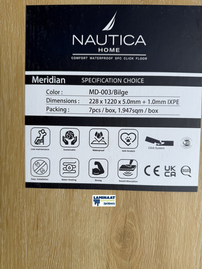 Pvc click Bilge Oak 6mm met integreerde ondervloer €25,95m2 - Afbeelding 4