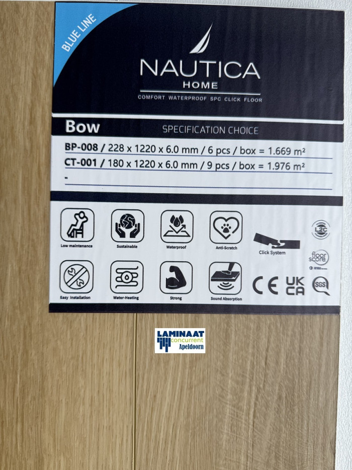 Pvc click Bow Oak 6mm met integreerde ondervloer €25,95p/m2 - Afbeelding 4