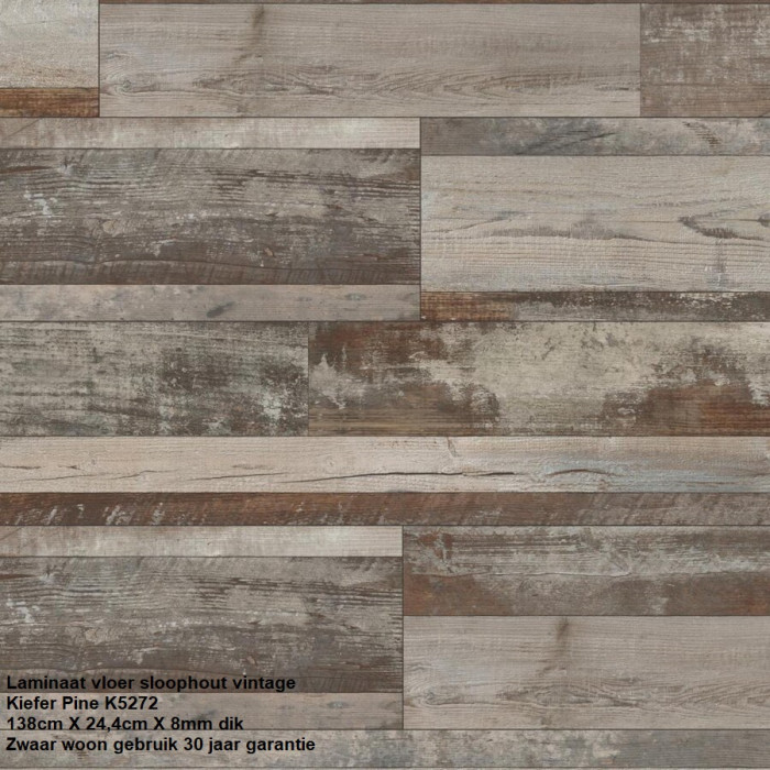 Sloophout Vintage Laminaat Kiefer Pine 8mm €11,95p/m2