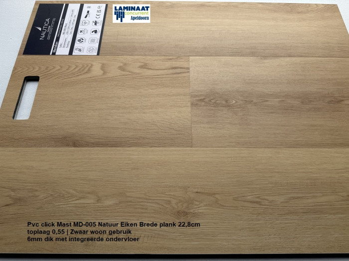 Pvc click Mast Oak 6mm met integreerde ondervloer €25,95m2 - Afbeelding 5