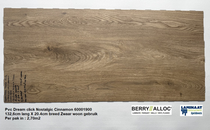 Pvc Dream click  Nostalgic Cinnamon Natuur €12,95p/m2 - Afbeelding 7