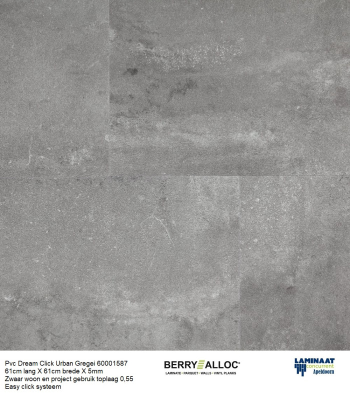 Pvc Dream click Tegel Urban Gregei 1587 61cm X 61cm €29,95m2 - Afbeelding 7