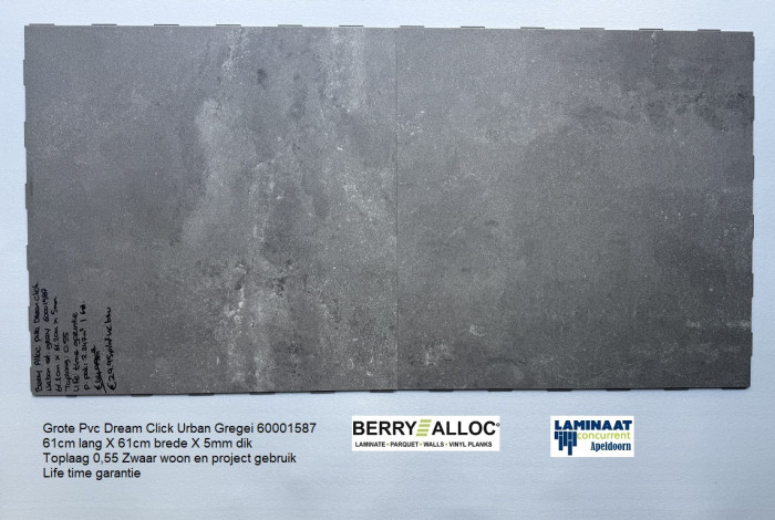 Pvc Dream click Tegel Urban Gregei 1587 61cm X 61cm €29,95m2 - Afbeelding 6