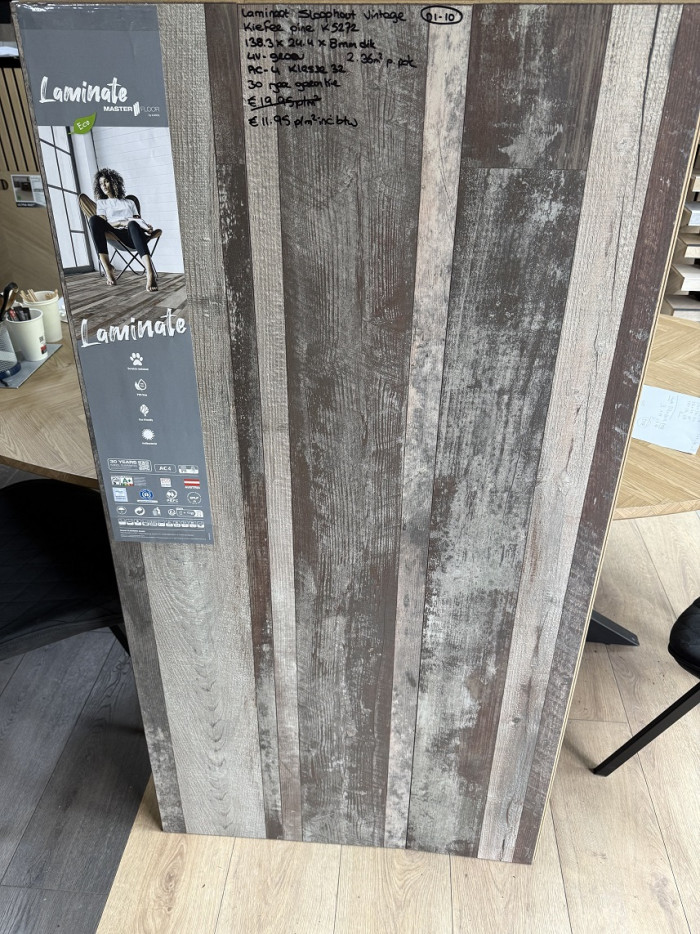 75,52m2 Sloophout Vintage Laminaat Kiefer Pine 32pak = €695 - Afbeelding 6
