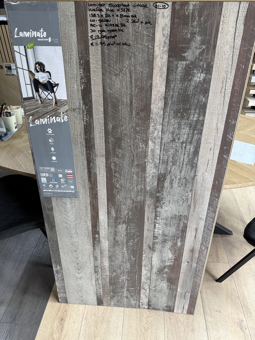 75,52m2 Sloophout Vintage Laminaat Kiefer Pine 32pak = €695 - Afbeelding 6