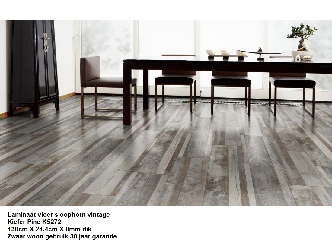 75,52m2 Sloophout Vintage Laminaat Kiefer Pine 32pak = €695 - Afbeelding 3