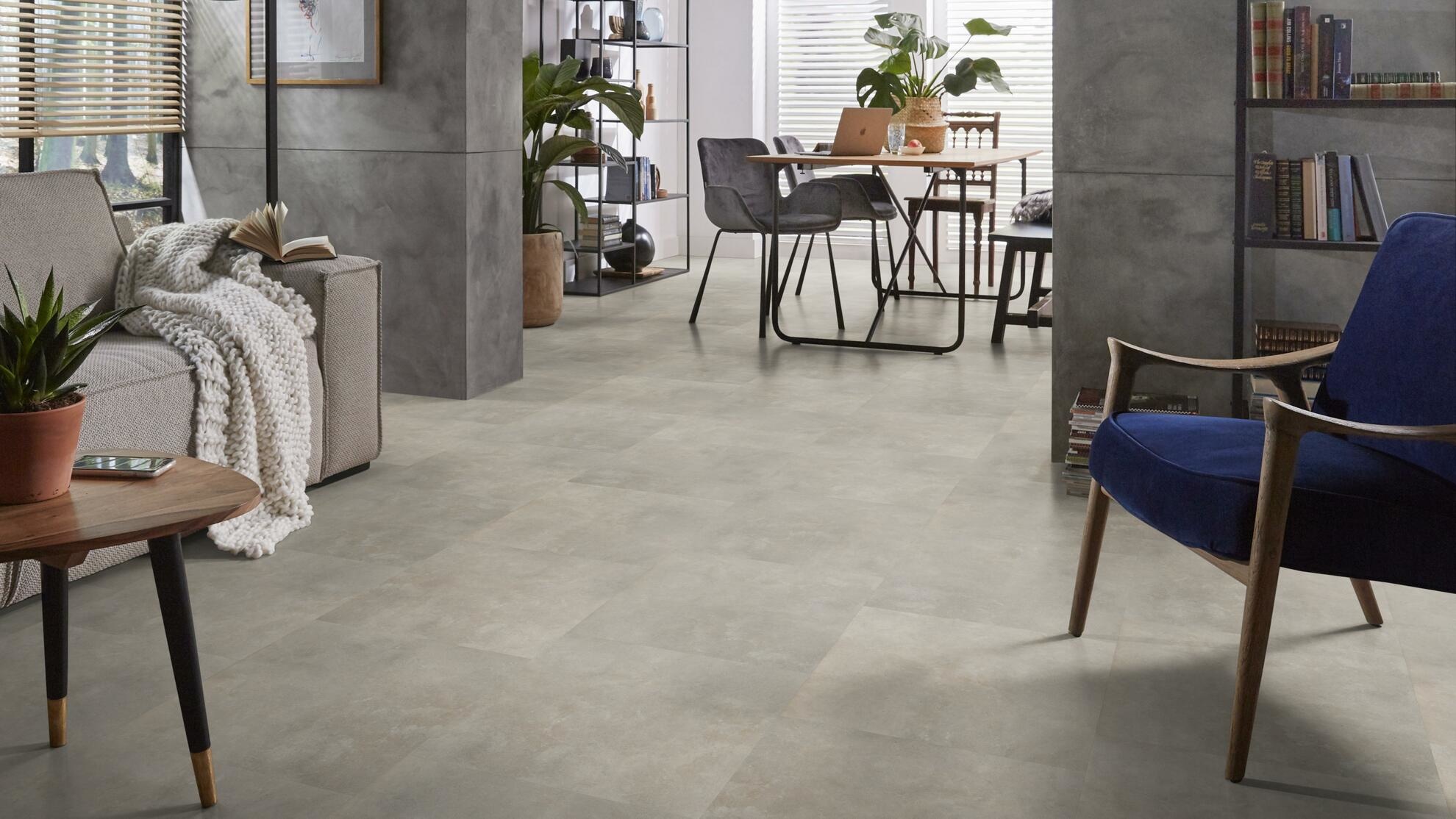 Grote Plak Pvc Tegel Licht Grijs 4022 Dry-Back €24,95p/m2 - Afbeelding 2