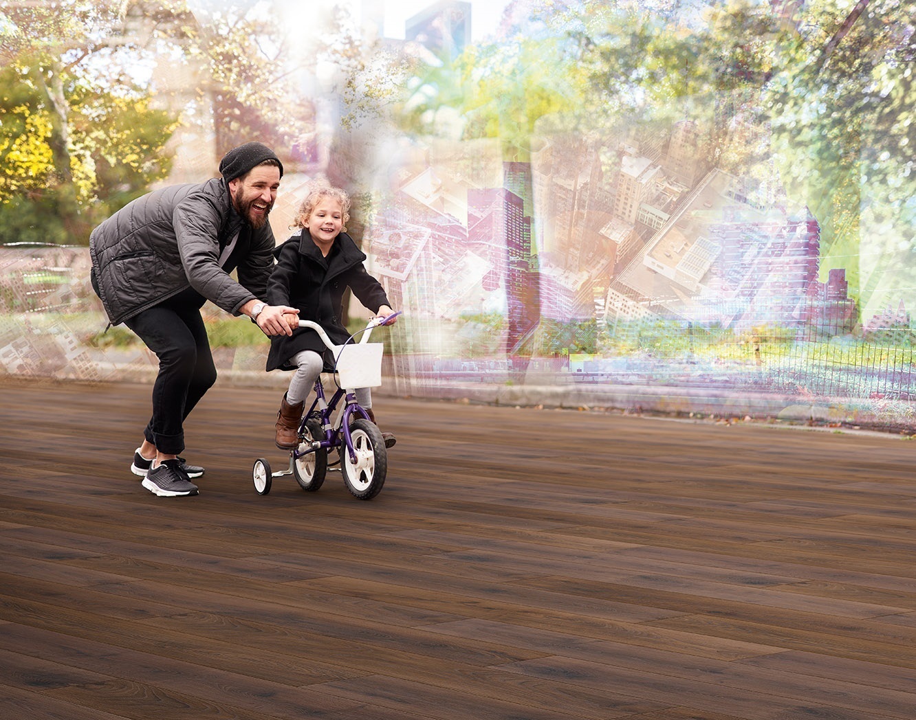 50,60m2 Pvc click kurk Brown Oak 8mm dik met integreerde kurk ondervloer = €899 - Afbeelding 5