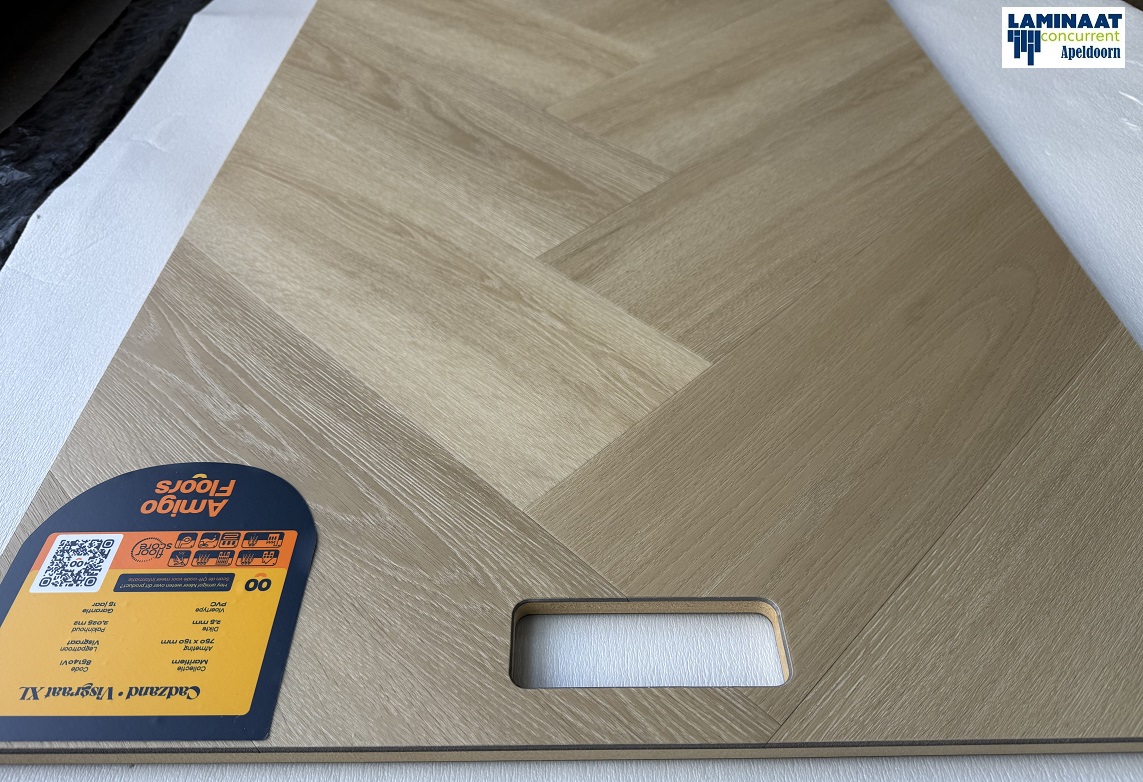 Visgraat XL Plak Pvc Catzand Light Natuur eik €24,95p/m2 - Afbeelding 4