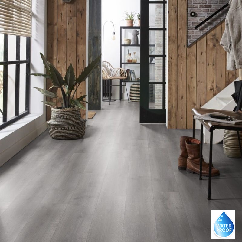 Waterbestendige Laminaat Grijs Eik 8mm dik €14,95p/m2