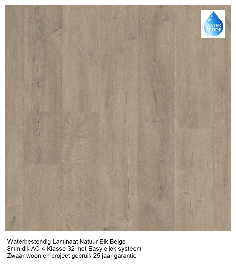 Waterbestendige Laminaat Natuur Eik Beige 8820