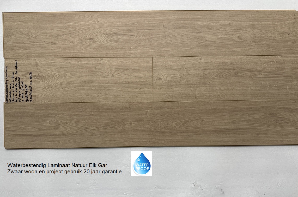 Waterbestendige Laminaat Natuur Eik €12,95p/m2 - Afbeelding 3