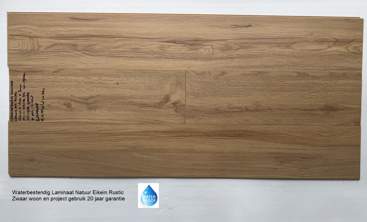 Waterbestendige Laminaat Natuur Eik Rustic €12,95p/m2 - Afbeelding 2