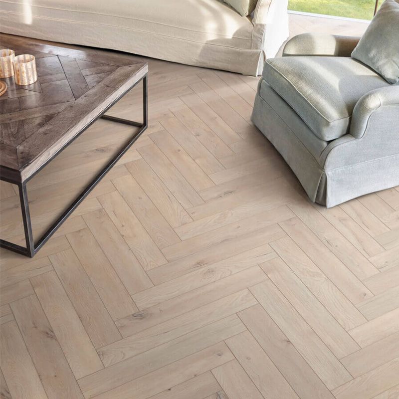 48,70m2 Visgraat Pvc click Spelt met integreerde kurk ondervloer 21pak = €1450 - Afbeelding 3