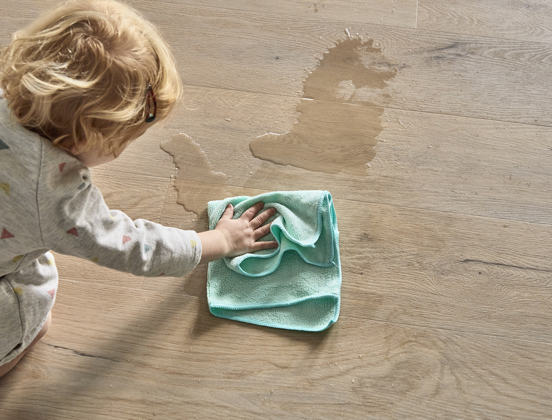 48,70m2 Visgraat Pvc click Spelt met integreerde kurk ondervloer 21pak = €1450 - Afbeelding 8