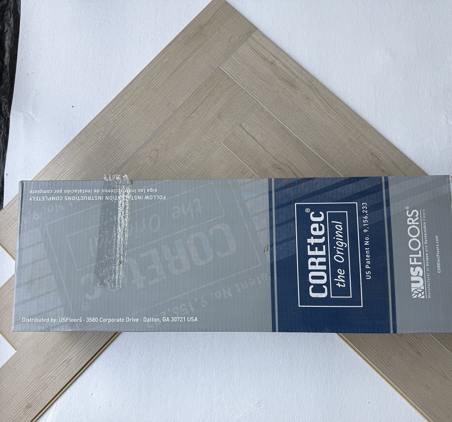 48,70m2 Visgraat Pvc click Spelt met integreerde kurk ondervloer 21pak = €1450 - Afbeelding 7