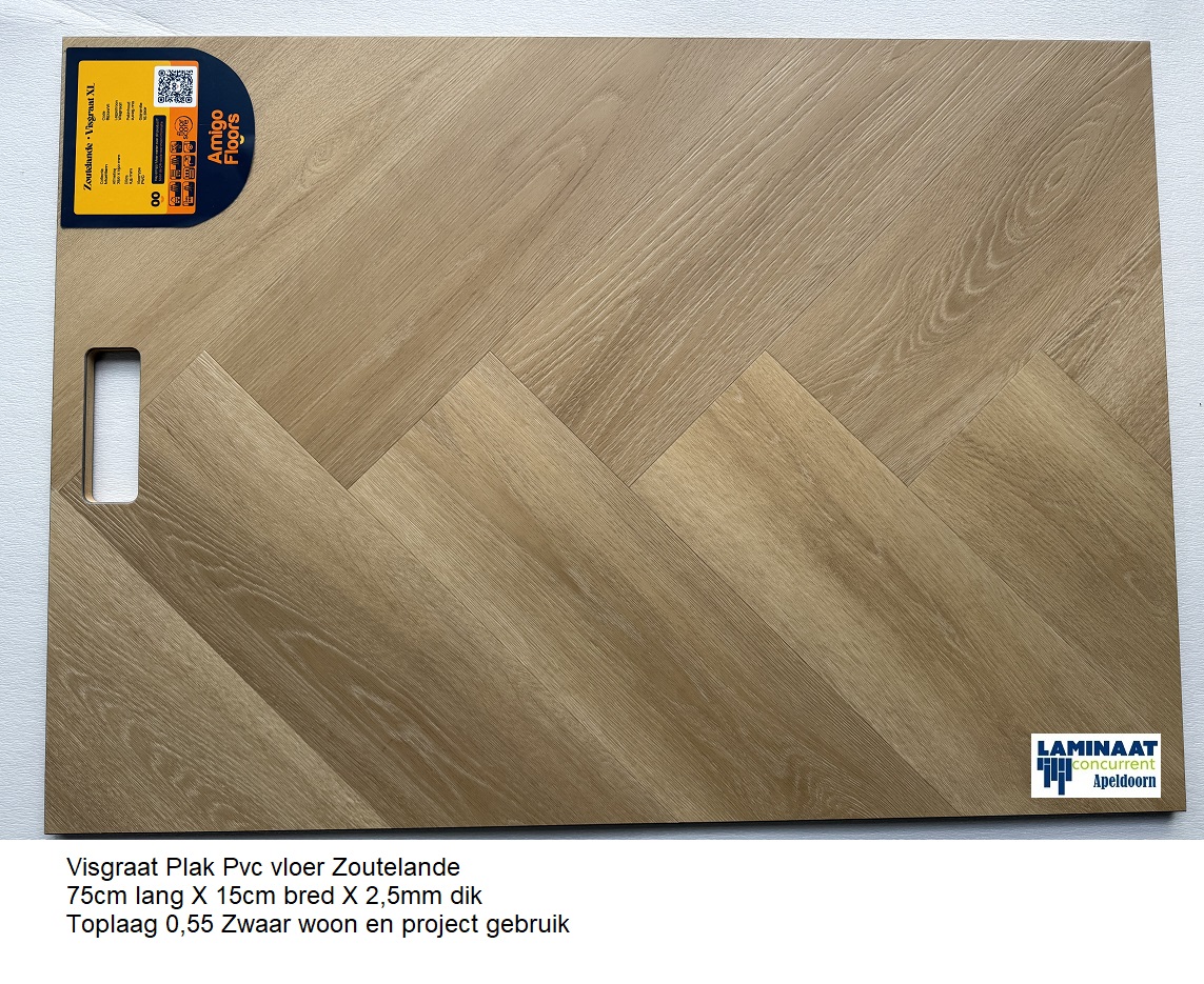 Visgraat XL Plak Pvc Zoutelande Natuur eik €24,95p/m2