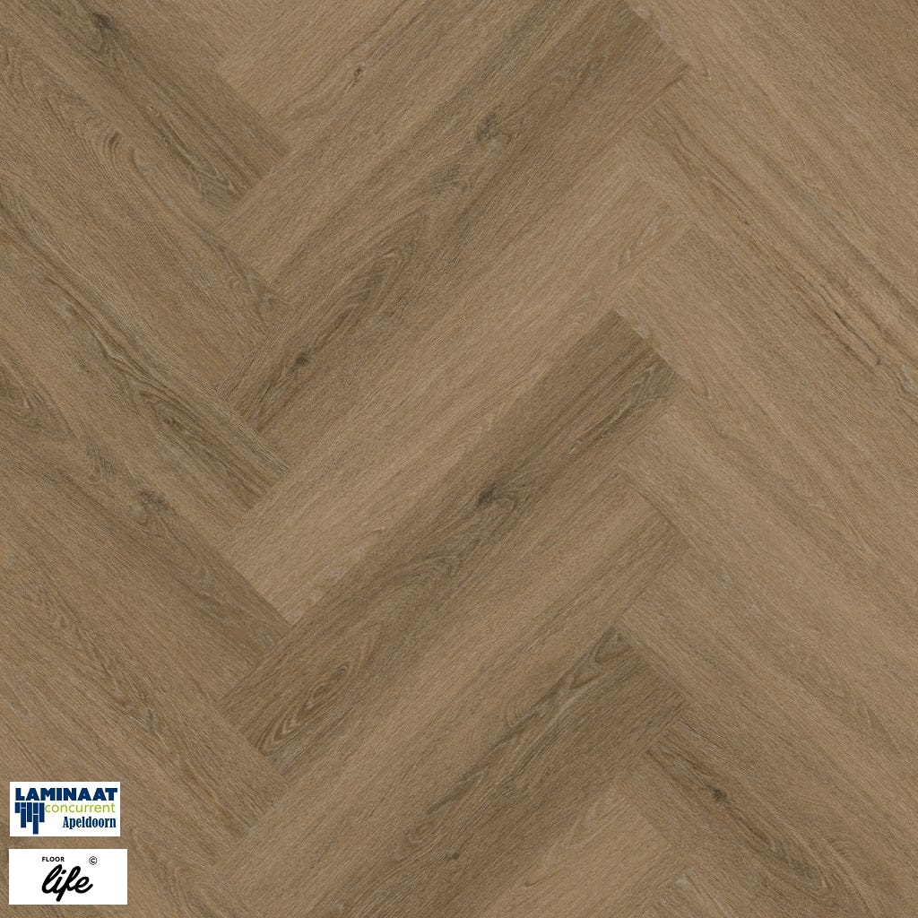 Visgraat Plak Pvc Yup Sutton Heringbone Light Brown 1506 Dry-Back