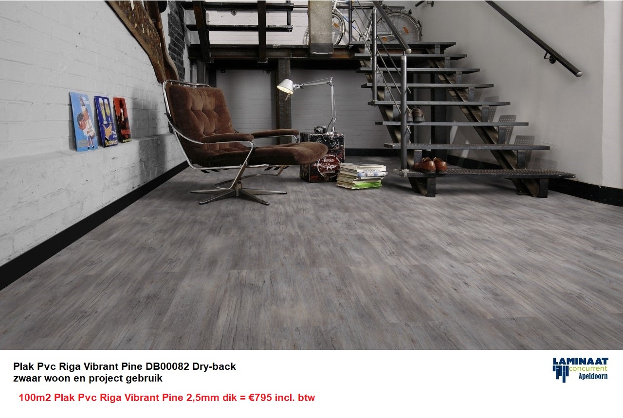 100m2 Plak Pvc Riga Vibrant Pine 2,5mm dik = €795 incl. btw