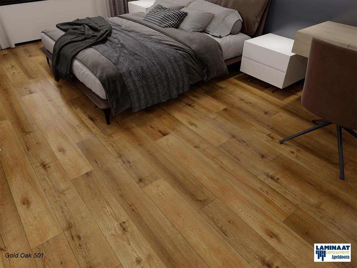 XL Pvc click Grande Gold Oak 501-PL rechte plank €29,95m2