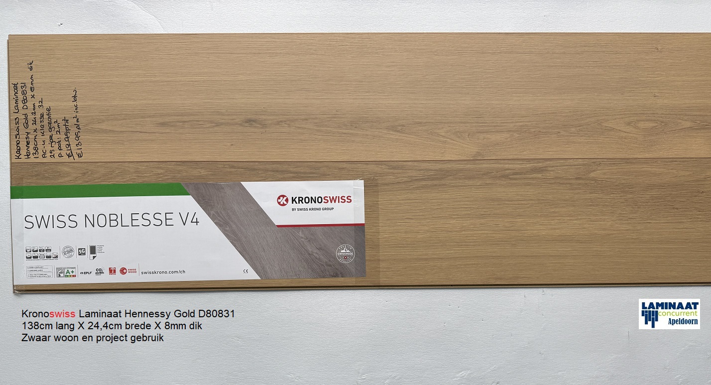 Kronoswiss Hennessy Gold D80831 XL Laminaat €13,95p/m2