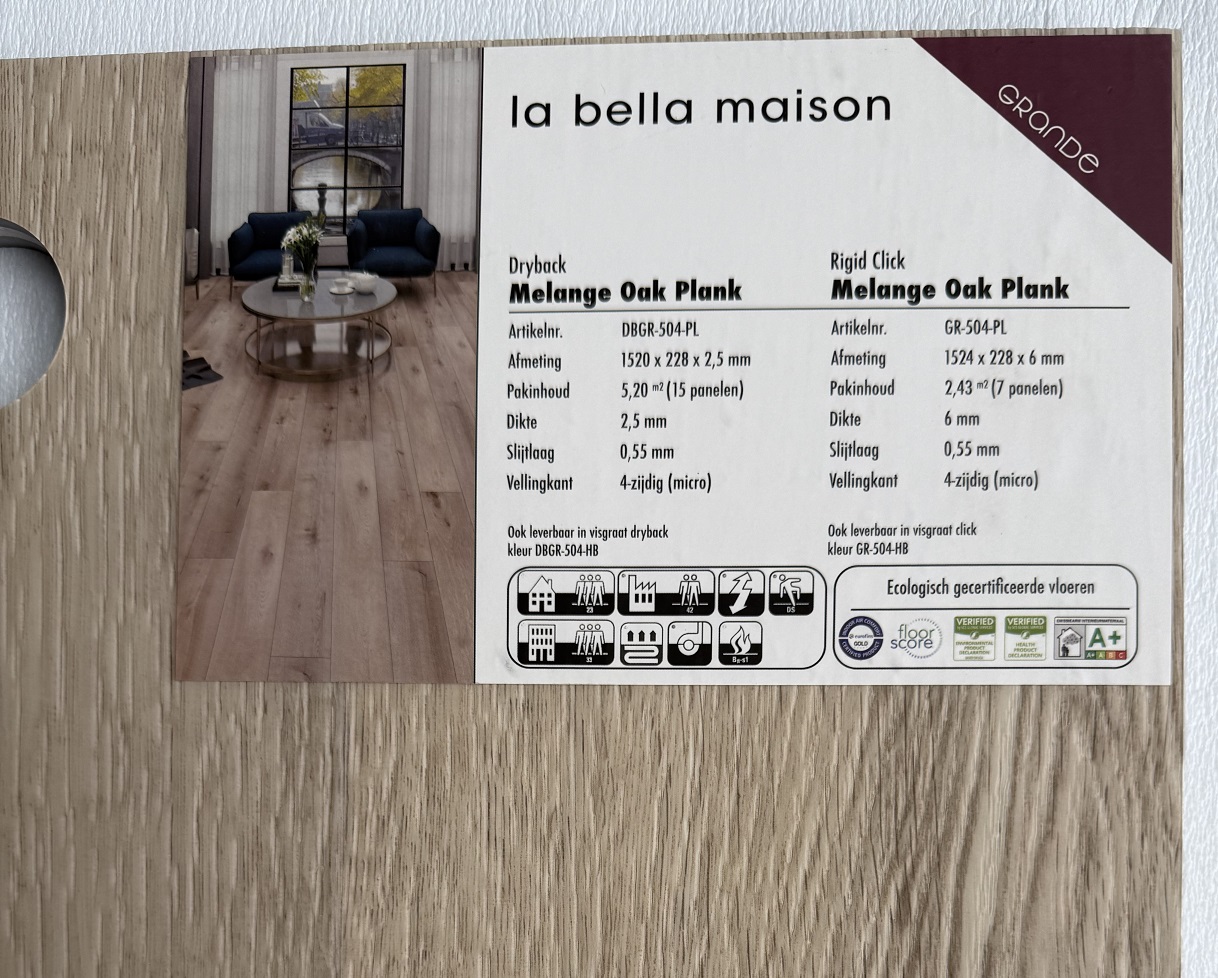 XL Pvc click Melange Oak met geintegreerde ondervloer €29,95p/m2 - Afbeelding 4