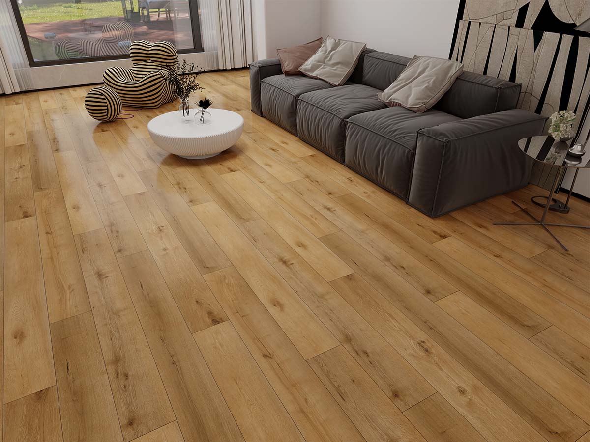 XL Pvc click Natural Oak 502-PL met geintegreerde ondervloer €29,95m2
