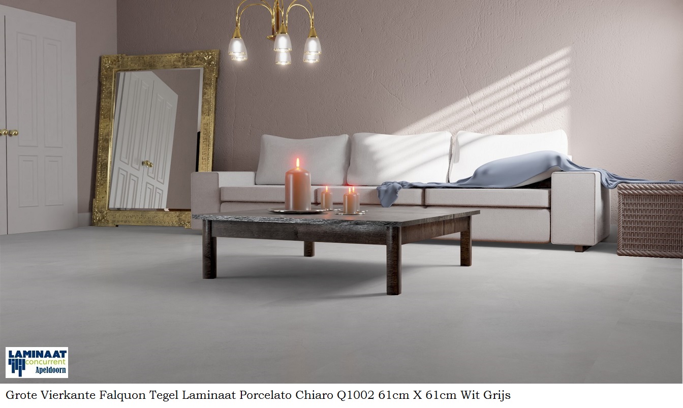 24m2 Tegel laminaat Chiaro Q1002 Light grijs 60cm X 60cm = €165 - Afbeelding 2