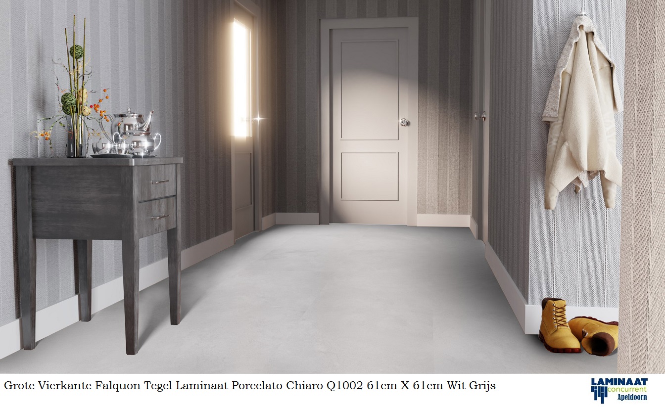 24m2 Tegel laminaat Chiaro Q1002 Light grijs 60cm X 60cm = €165 - Afbeelding 4