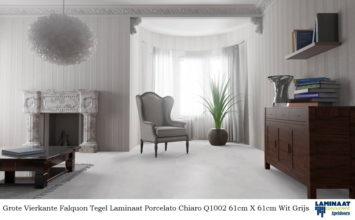 24m2 Tegel laminaat Chiaro Q1002 Light grijs 60cm X 60cm = €165 - Afbeelding 3