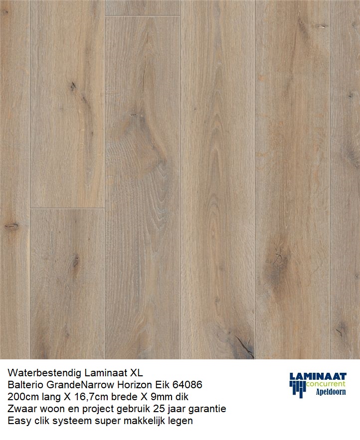 90,20m2 Waterbestendig laminaat Balterio Grande Horizon Eik 44pak = €1295 - Afbeelding 5