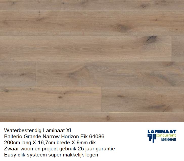 90,20m2 Waterbestendig laminaat Balterio Grande Horizon Eik 44pak = €1295 - Afbeelding 4