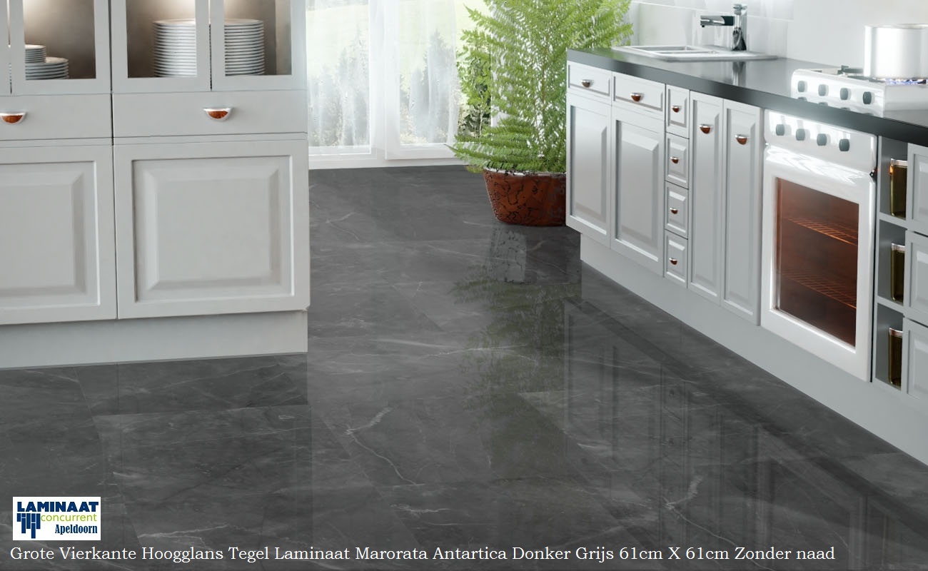 26m2 Hoogglans Tegel laminaat Antraciet Q1007 = €260 - Afbeelding 5