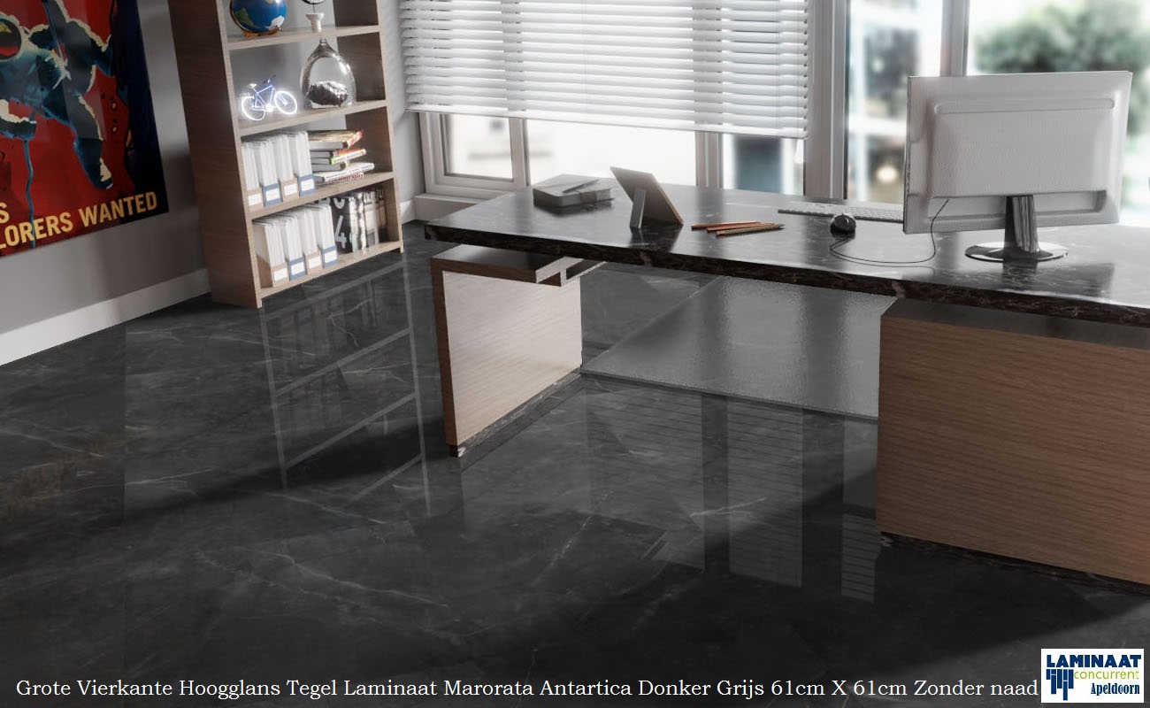 26m2 Hoogglans Tegel laminaat Antraciet Q1007 = €260