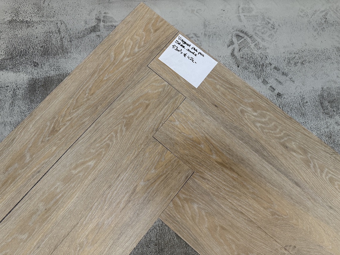 53m2 Visgraat Plak Pvc Gerflor Silver Natuur oak = €424 incl.btw